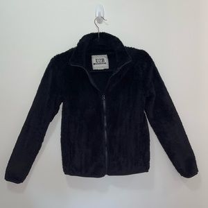 Urban Basics Black Teddy Bear Jacket Size S